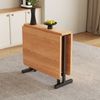 Merax Esstisch(1-St, faltbar Tischpaltte 15-120cm), klappbar Küchentisch Schreibtisch Holzmaserung Eisenbeine Bild 2