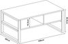 Couchtisch Laukaa 100x60x45 cm Schwarz [en. casa] Bild 5