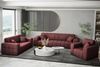 Sofa Designersofa NANCY 3-Sitzer in Stoff Perfekt Harmony Bordeauxrot Bild 2
