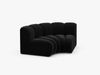 Micadoni rundes Eckmodul Lupine Samt Salvador Schwarz Bild 2