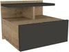 Vente-unique - AZELNO Bedside table Holz, Platte GrauBeige - B 35 cm x H 32 cm x L 39,4 cm Bild 3