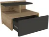 Vente-unique - AZELNO Bedside table Holz, Platte GrauBeige - B 35 cm x H 32 cm x L 39,4 cm Bild 5