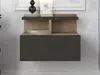 Vente-unique - AZELNO Bedside table Holz, Platte GrauBeige - B 35 cm x H 32 cm x L 39,4 cm Bild 2
