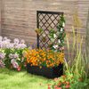 Hochbeet mit Rankgitter 112 cm Metall-Pflanzkasten für Kletterpflanzen Gemüse Rankpflanzen Blumen Bild 5