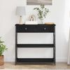 vidaXL Konsole Tisch mit Regal Schwarz Eichen-Optik 75 x 28 x 75 cm 863537 Bild 3