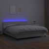 vidaXL Boxspringbett mit Matratze & LED Weiß 160x200 cm Kunstleder 3134232 Bild 4