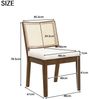 Flieks Esszimmerstuhl Gestell aus Massivholz in Walnussfarbe, Bezug aus Leinen (Set, 2 St), 2er Set Polsterstühle Rattanstühle Wohnzimmerstuhl Beige Bild 4