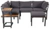 BlingBin Gartenlounge-Set Garten-Lounge-Set, Gartenmöbel Set, Outdoor-Sofa-Set, Balkonset, (Sofa + Beistelltisch + Couchtisch (kann als Fußhocker verwendet werden), verzinktes Stahlrohr, Tischplatte aus Kunststoffholz, 4-tlg, Belastbarkeit: Couchtisch:... Bild 4