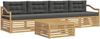vidaXL Outdoor-Sofagarnitur 5 pcs Weiß und Anthrazit Massivholz Akazie 3390022 Bild 2