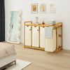 AdelDream Wäschekorb mit Bambusrahmen,200 l, 4 Fächer,Wäschesortierer Bild 4