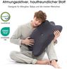 CHICASA Kopfkissen 65×41 cm, Nackenstützkissen aus 55D Memory Foam, ergonomisch, abnehmbarer Bezug, Grau 4 Stück Bild 5