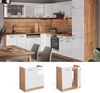 Spülenunterschrank R-Line Weiß Hochglanz 80 cm AP Marmor Vicco Bild 2