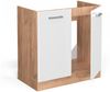 Spülenunterschrank R-Line Weiß Hochglanz 80 cm AP Marmor Vicco Bild 4