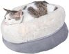 8 Stück Kuschelbetten 46x24cm für Katzen & kleine Hunde rund grau Haustierliege Bild 1