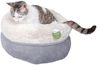 8 Stück Kuschelbetten 46x24cm für Katzen & kleine Hunde rund grau Haustierliege Bild 2