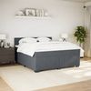 vidaXL Boxspringbett mit Matratze Dunkelgrau 200x200 cm Samt 3286403 Bild 3