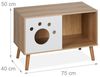 Katzenschrank mit Eingang, Natur, 50 x 75 x 40 cm Bild 4