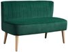 HOMCOM 2-Sitzer Sofa mit Samt-Optik, Couch 1 Teile, Dunkelgrün 117 x 56,5 x 77 cm Bild 2