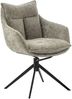 2er Set Sesselstuhl Parker, 360° drehbar - Creme / Edelstahl Bild 4