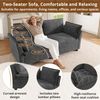 Merax Sofa-Set, modulare Wohnzimmer-Sofakombination, frei kombinierbar, Chenille-Stoff, 3-Sitzer + 2-Sitzer + Sessel, mit Kissen, Grau Bild 5