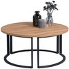 Couchtisch Satztisch 2er Set DAGO cm Dekor Eiche braun Bild 2