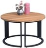 Couchtisch Satztisch 2er Set DAGO cm Dekor Eiche braun Bild 4