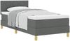 vidaXL Boxspringbett mit Kissen Dunkelgrau 90 x 190 cm Stoff 3338959 Bild 2