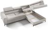 Ecksofa Schlafsofa Sofa TORONTO Stoff Element Grau Ottomane Rechts Bild 3
