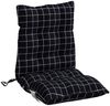 vidaXL Niedriglehner-Auflagen 4 Stk. Schwarz Karomuster Oxford-Gewebe 377720 Bild 5