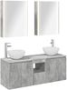 vidaXL Badezimmerschrank-Set 5 pcs Betongrau 53 x 15,5 x 70 cm 3406370 Bild 2