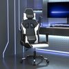 vidaXL Gaming-Stuhl mit Massagefunktion Schwarz und Weiß Kunstleder 345450 Bild 2