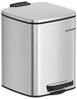 Songmics Kosmetikeimer, 6 Liter, mit Pedal, mit Deckel, Softclose, Stahl, metallicsilber, 23,9 x 19,3 x 25,5 cm Bild 4