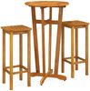 vidaXL 3-tlg. Gartenbar-Set Massivholz Akazie 3154384 Bild 3