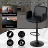 2er Set Drehbarer Barhocker mit Verstellbarer Höhe & Gepolstertem Sitz Barstuhl Küchenstuhl Schwarz Bild 5