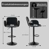 2er Set Drehbarer Barhocker mit Verstellbarer Höhe & Gepolstertem Sitz Barstuhl Küchenstuhl Schwarz Bild 2