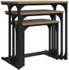 vidaXL Nesting Couchtisch 3 pcs Artisan-Eiche Holzwerkstoff 883532 Bild 5