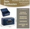 LS-LebenStil Brotkasten Vintage Brotbox 30cm Metall mit Deckel Retro Brot Aufbewahrung, Metall, (Klapp-Deckel Küche Aufbewahrungskorb mit Holz Griff, 1-tlg, Aufbewahrungsbox Nostalgie Brotkorb zum Frischhalten) Bild 2
