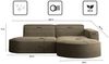 Kaiser Möbel Ecksofa Designer MODENA STUDIO L stoff Poso und Neve Bild 3