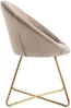 Vente-unique - BURBAN Stuhl SamtStoff Beige - B 57,5 cm x H 83 cm x L 70 cm Bild 4