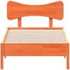 vidaXL Massivholzbett ohne Matratze Wachsbraun 100x200 Kiefernholz 3328240 Bild 4