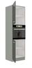 Küchen Hochschrank 60cm Hochglanz Grau Küchenzeile Küchenblock Küche Grey Bianca Bild 5