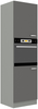 Küchen Hochschrank 60cm Hochglanz Grau Küchenzeile Küchenblock Küche Grey Bianca Bild 3