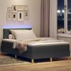 vidaXL LED Boxspringbett mit Kopfteil Dunkelgrau 120 x 200 cm Stoff 3342507 Bild 5