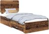 vidaXL Bettrahmen mit Kopfteil Altholz 90 x 190 cm Holzwerkstoff 3412844 Bild 2
