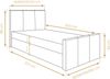 AX LIVING Levente Boxbett mit Bettkasten 80x200 Boxspringbett Schwarz Bild 4