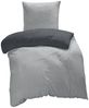 One Home Bettwäsche Melange, Flanell, 2 teilig, modern meliert, Baumwolle kuschelig warme weiche Biber Winter Bild 2