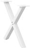 vidaXL Couchtischbeine X-Form 2 Stk. Weiß 60x(42-43) cm Stahl 4012901 Bild 5