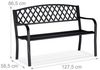 Relaxdays Metall Gartenbank mit Flechtmuster Bild 5