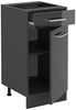 Küchenunterschrank R-Line Anthrazit Hochglanz 40 cm AP Marmor Vicco Bild 5