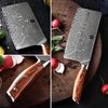 Damaststahl Hackmesser 18cm Scharfe Klinge Chinesisches Kochmesser ergonomischer Bild 5